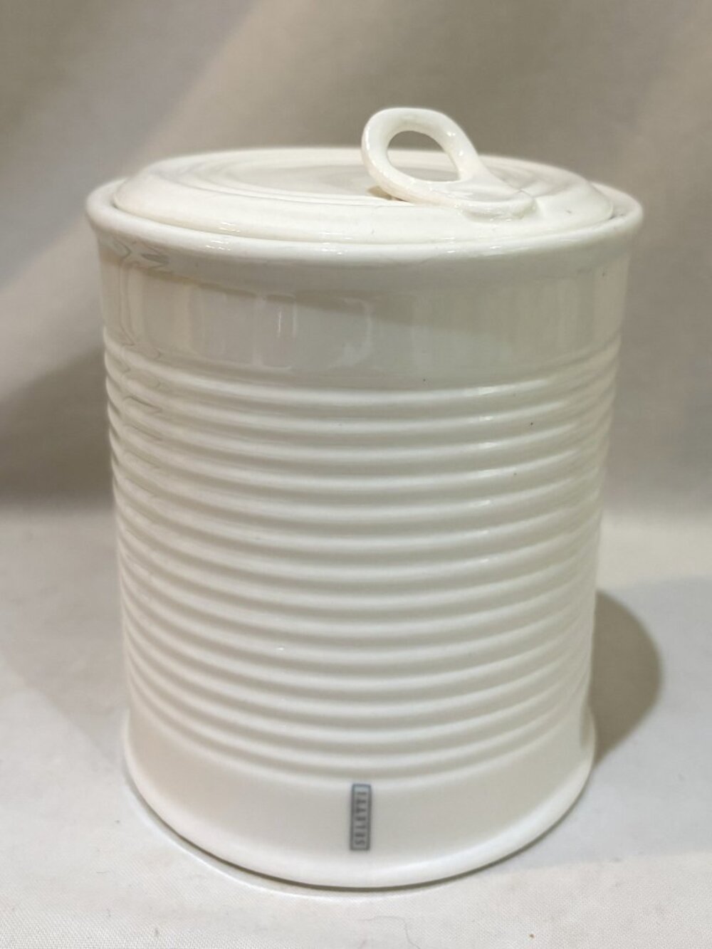 Seletti Estetico Quotidiano The Medium Can White Porcelain Lidded Jar Canister